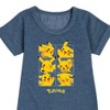 - Pokémon - Pikachu Grid Graphic Short Sleeve Fleece Dress - 2 of 4