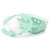 Gibson 21 Ounce Glass Container with Snap On Lid in Mint - 2 of 4