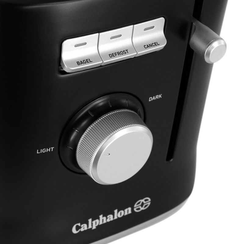Calphalon Precision Control 2 Slice Toaster with 6 Shade Settings in Black, 5 of 9