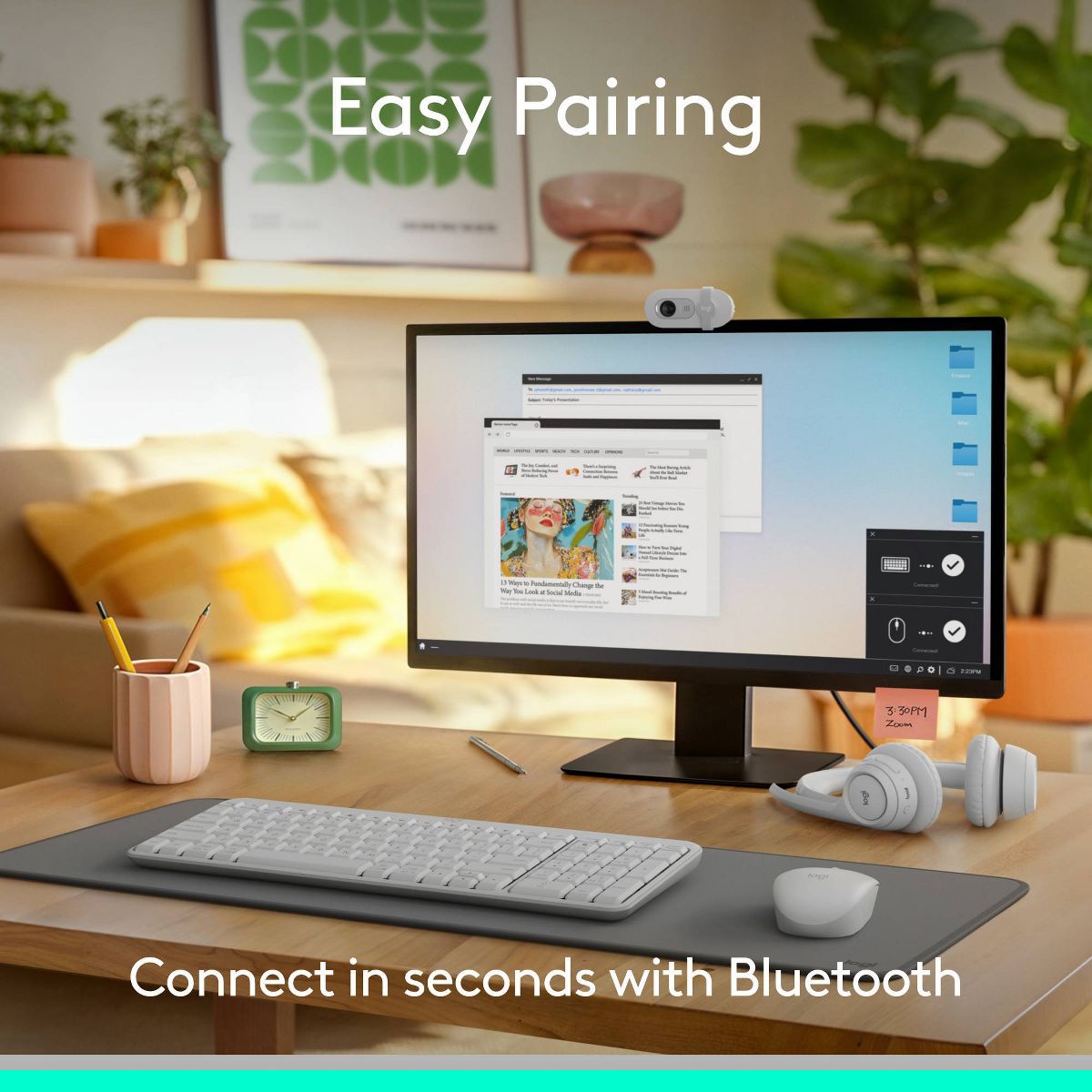 Logitech Bluetooth Compact Combo - White - thumbnail 2