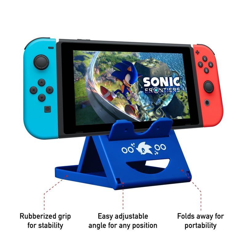 Sonic the Hedgehog Nintendo Switch Travel Case with grip controllers and stand, 3 of 8