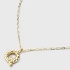 14K Gold Dipped Twisted Bubble Initial Necklace - A New Day™ Gold - 4 of 4