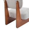 Polyester Modern Lounge Chairs Set of 2 with Wood Base and Wide Cushions - 4 of 4