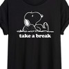 Women's - Peanuts - Take A Break Oversized Graphic T-Shirt - 2 of 4