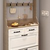Okak Modern Freestanding Shoe Cabinet with 3 Flip Doors & 3 Drawers, Ample Storage Hidden Shoe Rack Cabinet with Hanger for Entryway,Hallway, Oak - 4 of 4