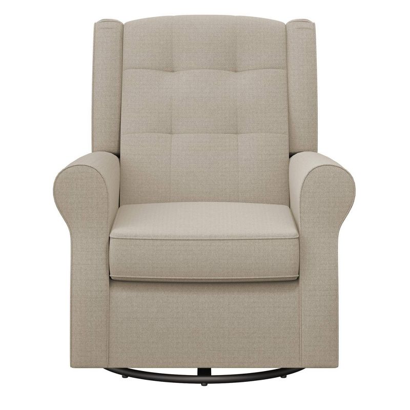 Baby Relax Eden Nursery Tufted Wingback Gliding Chair, 5 of 17