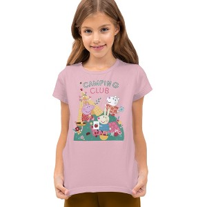 Boys' Short Sleeve Peppa Pig Friends Camping T-Shirt - 1 of 4