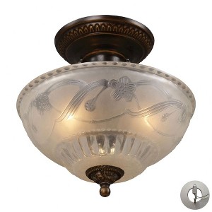 Elk Home Ashfield Spur 3 - Light Semi-Flush Mount in  Golden Bronze - 1 of 1