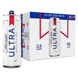 Michelob ULTRA Superior Light American Lager Beer - 30pk/12 fl oz Cans - 1 of 4