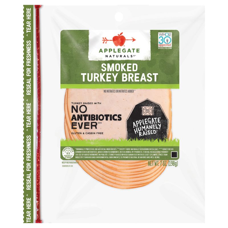 Applegate Natural Smoked Turkey Breast - 7oz, 1 of 6