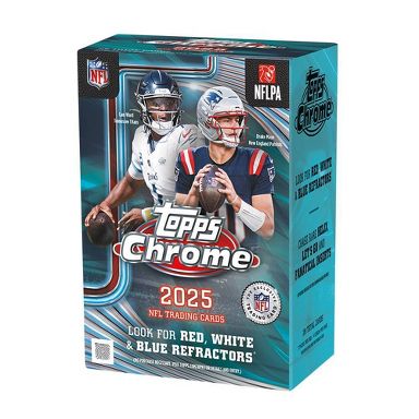 2025 Topps NFL Chrome Football Trading Card Value Box
