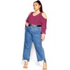 CITY CHIC | Women's Plus Size Hi Lo Cold Shoulder Top - sangria - 16W - 2 of 4