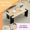 CAVINAS Modern Faux Wood Coffee Table with Mortise and Tenon Structure Design,Unique Center Table for Living Room,Living Room Furniture - 3 of 4