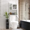 Vynxaria Modern Over-The-Toilet Space Saver Wood Storage Cabinet for Home and Bathroom, Stylish and Functional in White Finish - 3 of 4