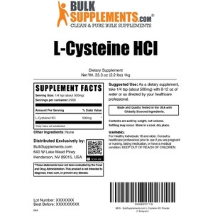 BulkSupplements L-Cysteine HCl Powder - 1 of 4