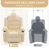 Oversized Rocker Recliner Chair,Modern Manual Oversized Recliner Chairs w/Armrest, Backrest, 2 Cup Holders, Side Pocket,Lazy Chair for Living Room - 2 of 4