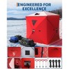 Pop Up Ice Fishing Shelter, 60-Second Setup Hub Tent, 3-4 or 6-8 Person Capacity, Insulated Windproof Design for Extreme Cold - 3 of 4