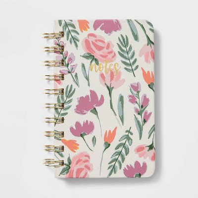 96 Sheet College Ruled Journal 3.5"x5.5" Spiral Floral - Threshold™