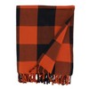 Saro Lifestyle Saro Lifestyle Cotton Throw With Buffalo Plaid Design, Orange/Black, 50"x60" - 2 of 4