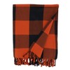 Saro Lifestyle Saro Lifestyle Cotton Throw With Buffalo Plaid Design, Orange/Black, 50"x60" - image 2 of 4