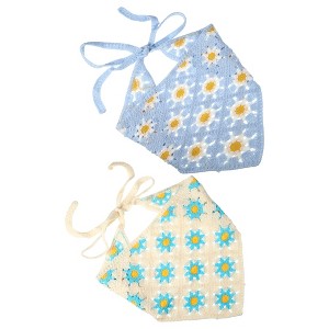 Unique Bargains Women's Crochet Bandanas Hair Scarf 2 Pcs - 1 of 4