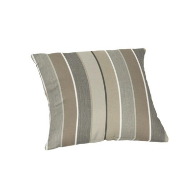 Casual Cushion Stripe Sunbrella Fabric 1-Piece Indoor/Outdoor Square Throw Pillow