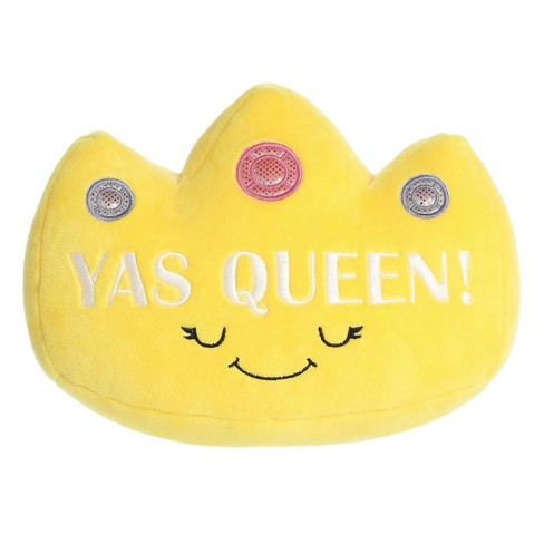 Aurora Small Yas Queen! Crown JUST SAYIN' Witty Stuffed Animal Yellow 7" - image 1 of 4