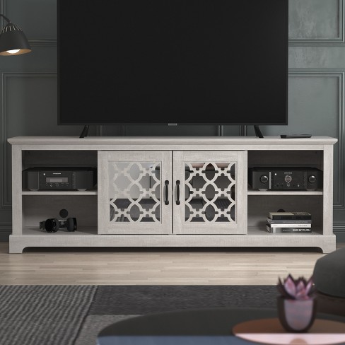 Galano Heron 68.2 in. 2 Door TV Stand Fits TV's up to 75 in. in Dusty Gray Oak, Black, Ivory with Knotty Oak, Black with Knotty Oak - image 1 of 4