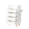 ORRD 4-Layer Salon Storage Cabinet with 4 Drawers & 2 Hair Dryer Holders, Beauty Styling Station Organizer for Salon & Home Use - 3 of 4