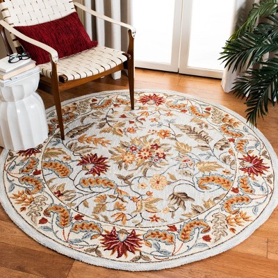Chelsea Light Blue Hand-Knotted Wool Round Area Rug