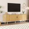 GustoWave Modern TV Console Table, Entertainment Center with Storage &  Sliding Door for Living Room, Bedroom, Office - 3 of 4