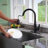 CASAINC Deck Mounted Single Handle Pull-Out Kitchen Faucet with Sprayer, Matte Black - 4 of 4