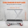 VEVOR Hydraulic Lift Table Cart, 500lbs Capacity 28.5" Lifting Height, Manual Single Scissor Lift Table with 4 Wheels and Non-slip Pad, Scissor Cart - 4 of 4