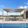 PURPLE LEAF Louvered Pergola Aluminum Outdoor Hardtop Pergola with Adjustable Retractable Louvre Roof for Deck Garden Backyard - 2 of 4
