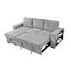 Mid-Century Modern L-Shaped Sectional Sofa with Pull-Out Bed, USB & Storage Chaise - 4 of 4