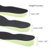 Unique Bargains Height Increase Shoe Inserts Green Black 1 Pair - 2 of 4