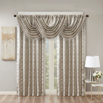 Cassius Jacquard Lined Total Blackout Rod Pocket/Back Tab Curtain Panel