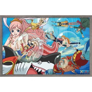 Trends International One Piece: Fishman Island - Underwater Group Framed Wall Poster Prints - 1 of 4
