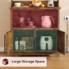 Farmhouse Bakers Rack with Power Outlets and Storage - 4 of 4