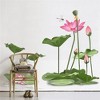 Decorative Lotus Flower Vinyl, Wall Stickers Self Adhesive Living Room Bedroom Wall Decor, Living Room Bedroom Office Wall Stickers - 3 of 4