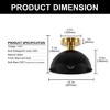 DORESshop 10 in. 1-Light Matte Black and Gold Semi-Flush Mount for Foyer, Kitchen, E26 Base, No Bulbs Included (2-Pack) - 4 of 4
