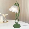 YIYIBYUS Green Creative Flower-Shaped Desk Light Table Lamp with Glass Shade - 2 of 4