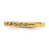 Black Bow Jewelry 3mm 14K Yellow, White, or Rose Gold Filigree Tapered Band - 4 of 4