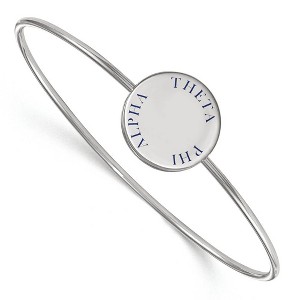 Black Bow Jewelry Sterling Silver Theta Phi Alpha Greek Life Bangle Bracelet 7 Inch - 1 of 3