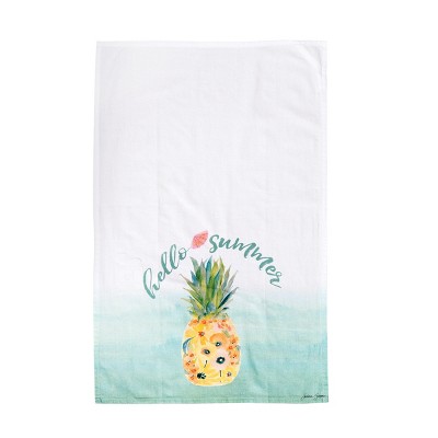 Design Imports Set of 3 Hello Summer Printed Kitchen Towels 