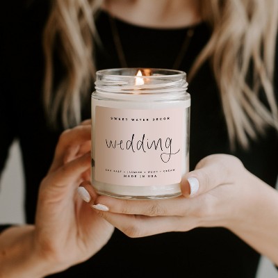 Wedding 9oz Clear Jar Soy Candle with Spa Day Scent