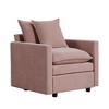 Chenille Fabric Deep Single Seat Sofa Chair with Double-Layer Cushions - 3 of 4