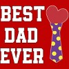 Men's Design By Humans Best Dad Ever Heart Tie By sukhendu12 Tank Top - 2 of 2