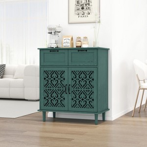Okak Antique 7-Drawer Bedroom Dressers with Cutout Pattern Solid Wood Legs, Wooden Chest of Drawers for Bedroom/Entryway/Study - 1 of 4