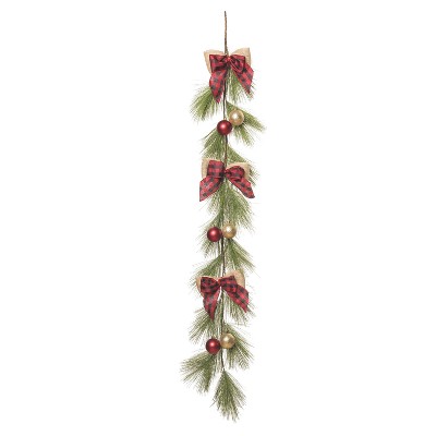 Transpac Artificial 59.06 in. Multicolor Christmas Festive Ornament Garland